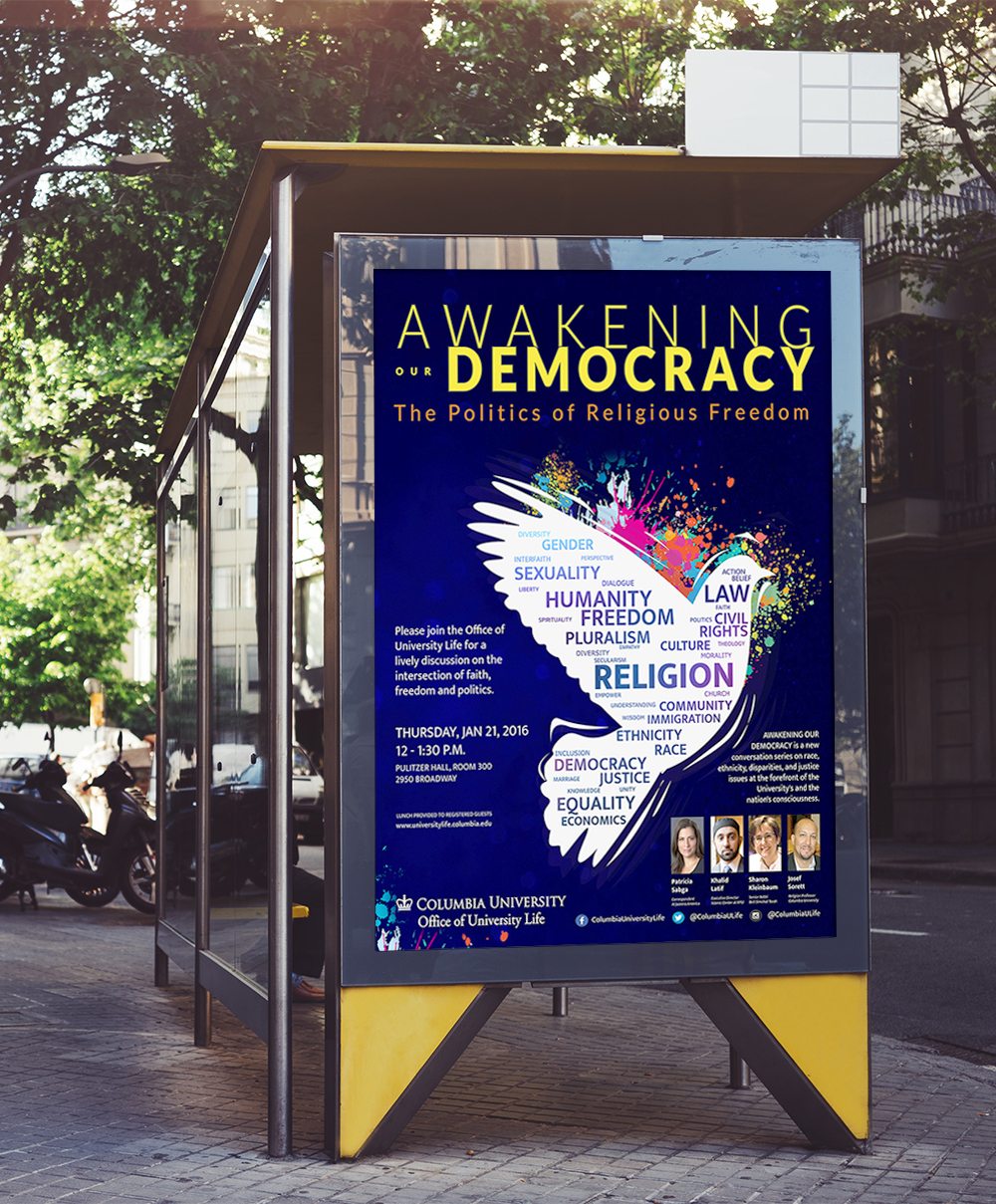 Poster print design for Columbia University