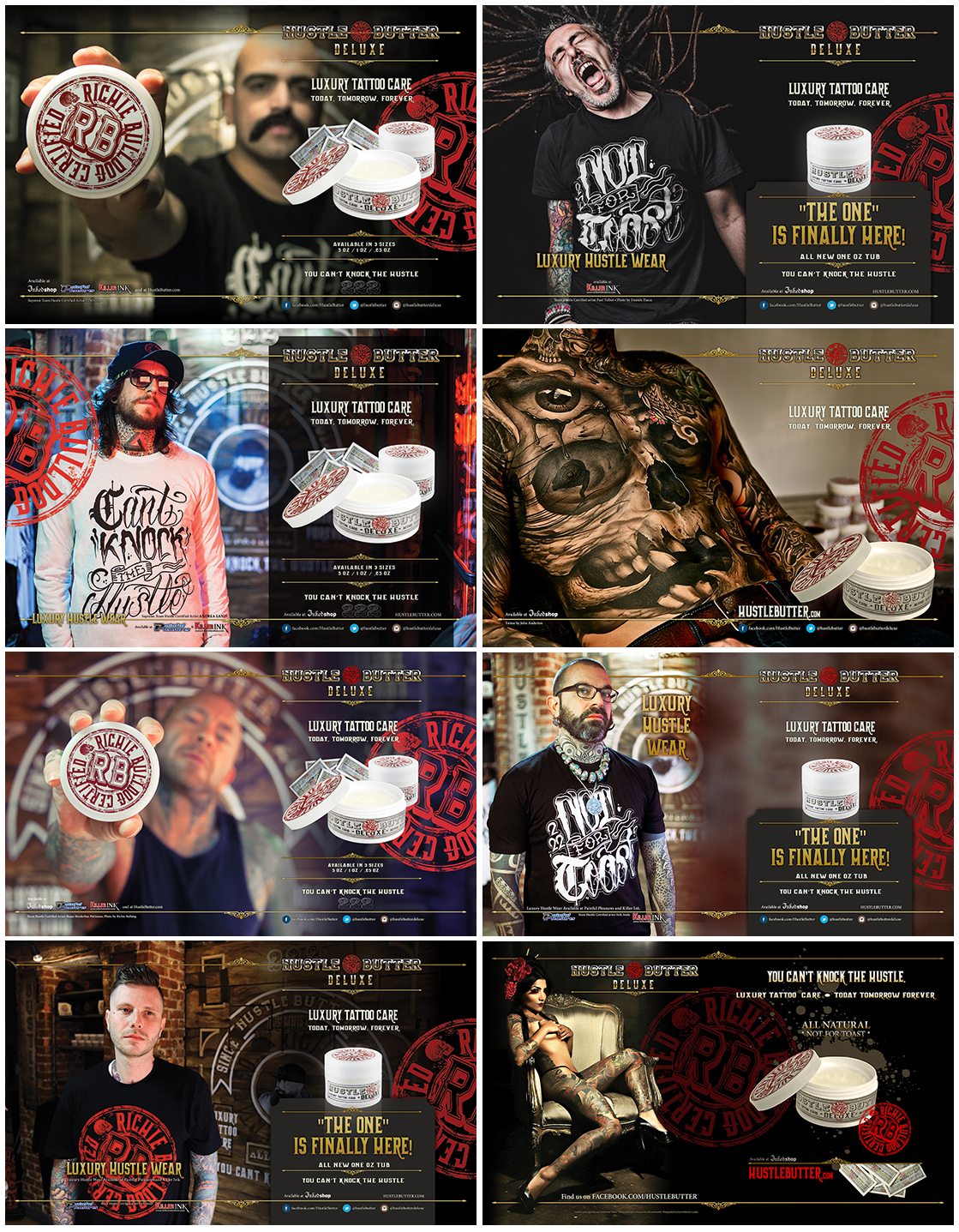 Hustle Butter ads for Inked Magazine