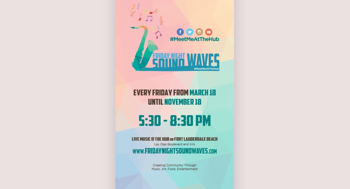 friday night sounds waves design cover