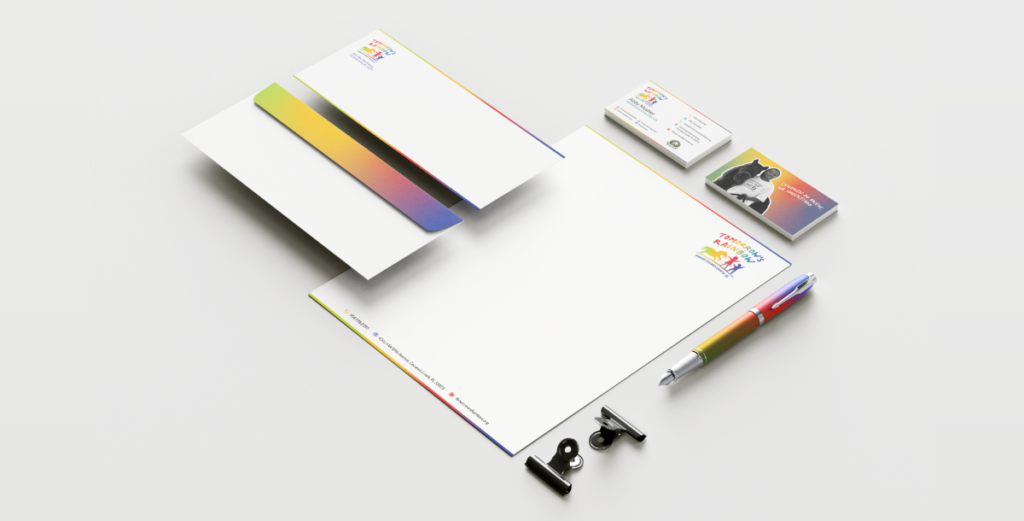 Tomorrow's Rainbow Rebranding Process Branded Assets