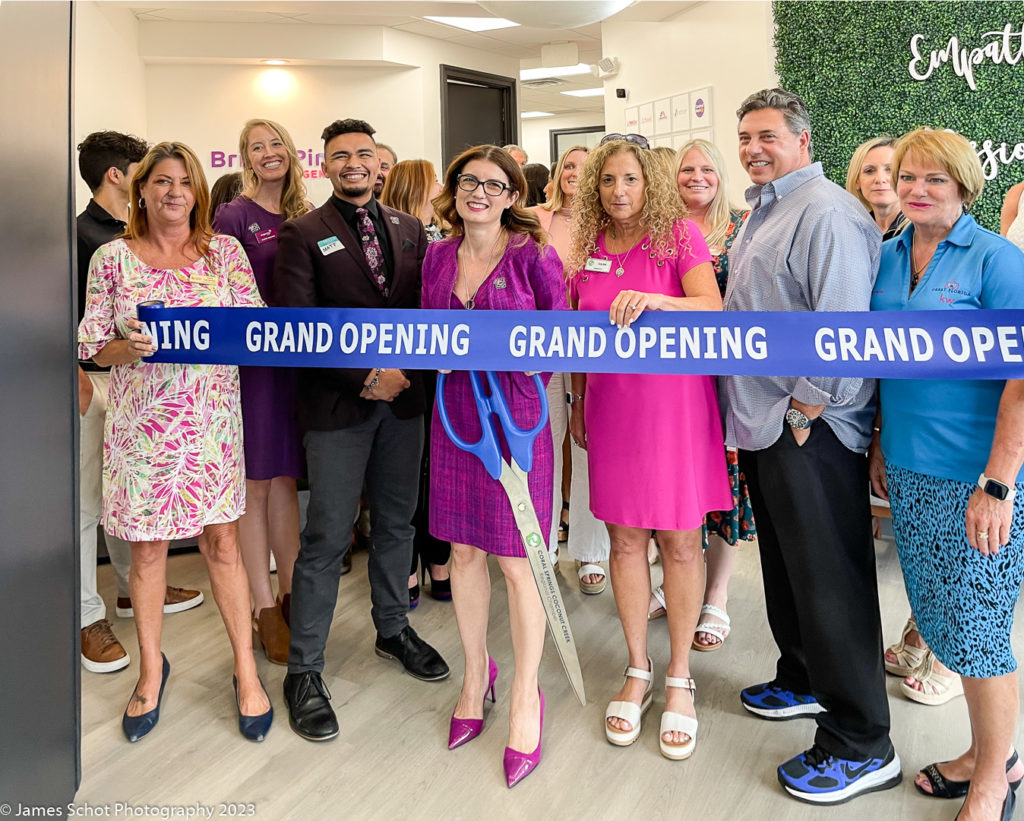 Bright Pink Agency staff and friends at grand opening of office in Coral Springs