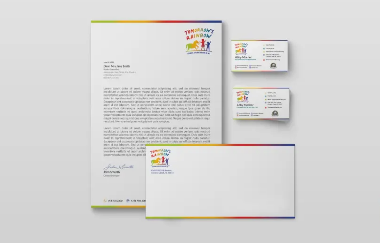 Tomorrow's Rainbow Branding Screenshot